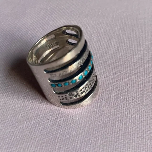 Pamela Love turquoise and silver Cage Ring - Picture 3 of 5
